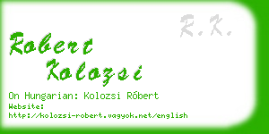 robert kolozsi business card